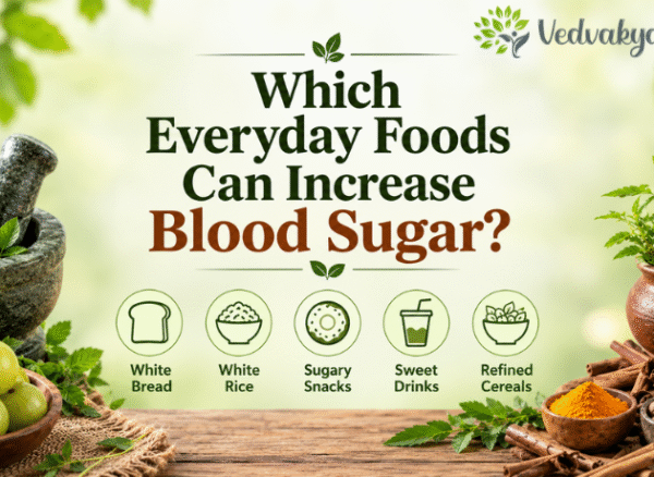 Vedvakya, the Best Ayurvedic Hospital in Vadodara, explains everyday foods that can increase blood sugar.
