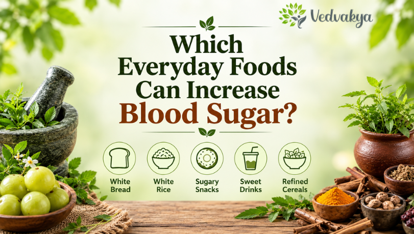 ayurvedic-hospital-vadodara Vedvakya, the Best Ayurvedic Hospital in Vadodara, explains everyday foods that can increase blood sugar.