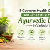 Ayurvedic Doctor in Vadodara discussing common health concerns at Vedvakya Ayurvedic Hospital.